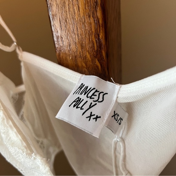 Princess POLLY ROMNEY Bra TOP WHITE Lace XS/S - Picture 4 of 6